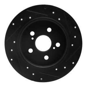 Lexus CT200H Brake Rotor (1) - Rear Left - R1 Concepts - Drilled & Slotted - Black - `09-`24 Lexus CT200H Brake Rotor (1) - Rear Left - R1 Concepts - Drilled & Slotted - Black - `09-`24